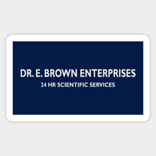 Dr. E Brown Enterprises - light on dark Sticker